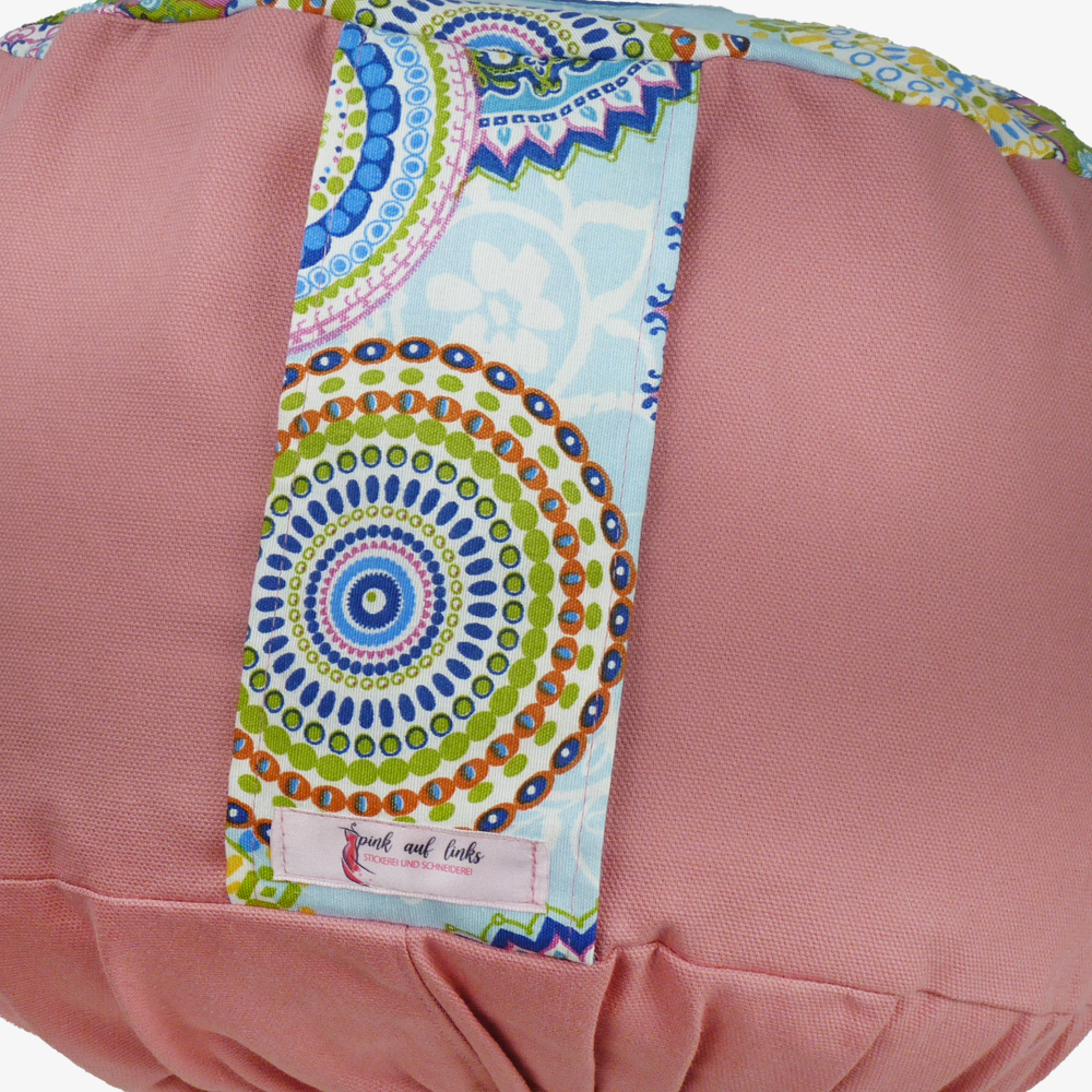 Sitzkissen Mandal bunt / rosa – Bild 2